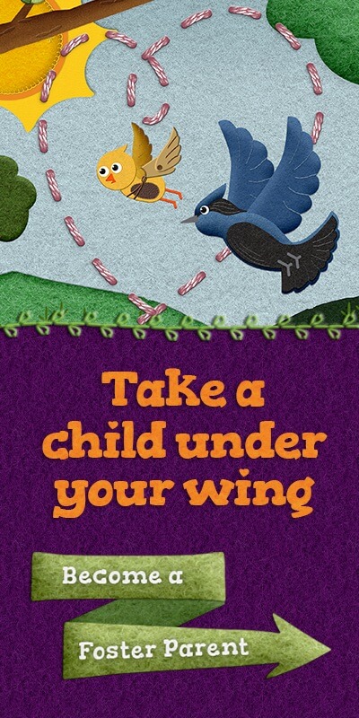 Take a Child Under Your Wing. Become a Foster Parent