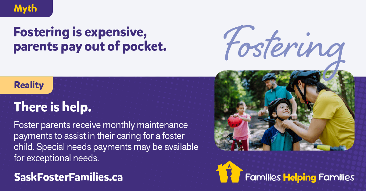 Fostering Myth vs Reality - Myth: If you've never had children, you can't become a foster parent. Reality: Yes you can! Experience certainly helps, but people who haven't parented their own children can be excellent foster parents. Consider fostering.